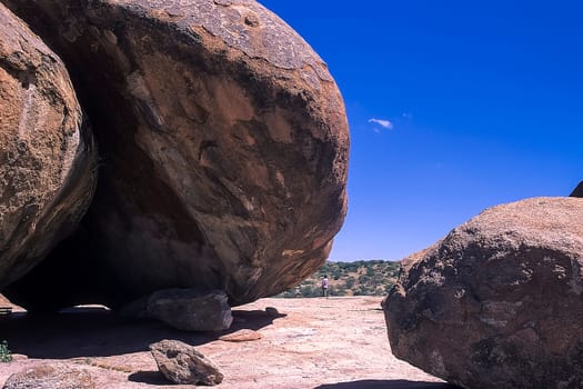 Rock formations in the Erongo Mountains in Namibia, africa