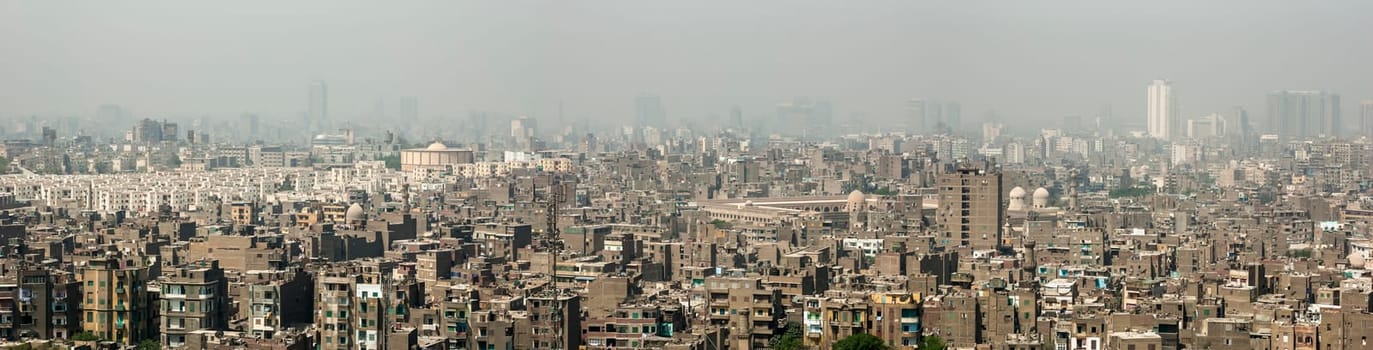 Cairo, Egypt - April 14 2008: Panoramic view of Cairo, Egypt.