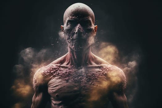 Oncology. Cancer cells. Chemotherapy. Portrait patient feels optimistic, supports sick people, volunteers. Faith in the future. Fighting to win. Treatment and recovery. .