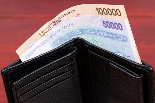 Uzbekistani money - som in the wallet