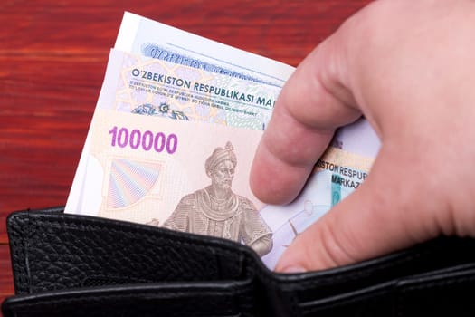 Uzbekistani money - som in the wallet