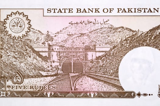 Khojak Tunnel in Balochistan from Pakistani money