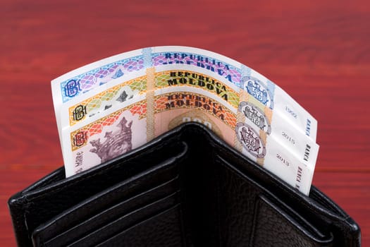 Moldovan money - leu in the black wallet