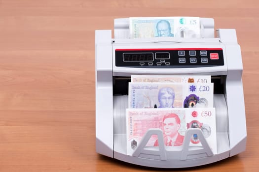 English Pounds in a counting machine