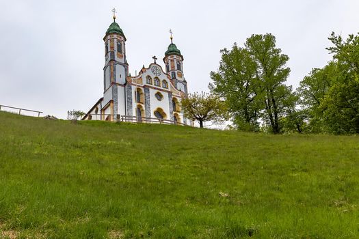 Kalvari Church church on top of kalvary hill in Bad Tolz, Bavaria, Germany