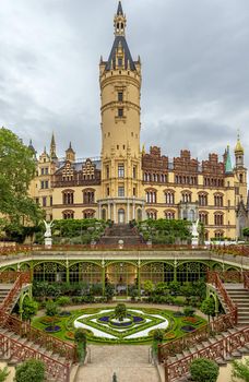 Schwerin Palace, greenhouse, Orangerie, garden, in the city of Schwerin, capital of the state of Mecklenburg-Vorpommern, Germany.