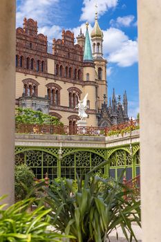 Schwerin Palace, greenhouse, Orangerie, garden, in the city of Schwerin, capital of the state of Mecklenburg-Vorpommern, Germany.