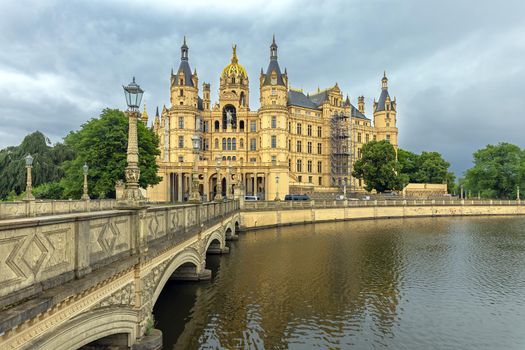 Schwerin Palace, in the city of Schwerin the capital of Mecklenburg-Vorpommern, Germany 