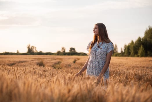 Portrait of a teenage girl admiring beauty of nature