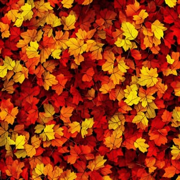 Red and Orange Autumn Leaves Background colorful