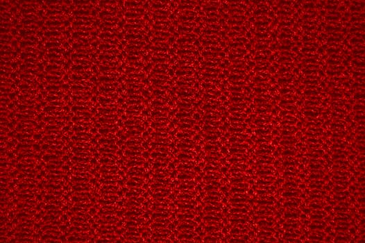 Linen Abstract Wool. Vintage Woven Pattern. Closeup Handmade Holiday Background. Knitted Fabric. Red Structure Thread. Nordic Warm Yarn. Soft Jumper Embroidery. Macro Knitted Wool.