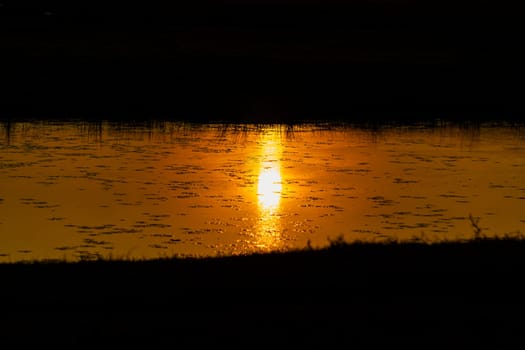 sunset over the lake, End of the afternoon, Nature, Landscape, selective focus