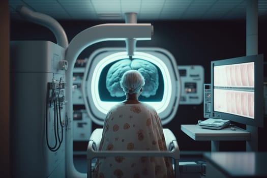 Oncology. Cancer cells. Chemotherapy. Portrait patient feels optimistic, supports sick people, volunteers. Faith in the future. Fighting to win. Treatment and recovery. .