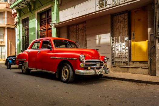Classic American car in the street of Havana, Cuba