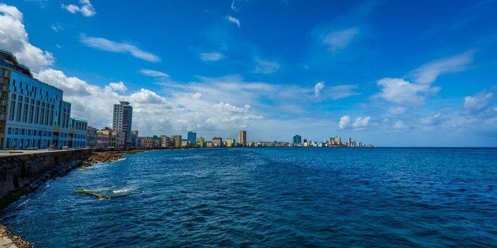 Havana Skyline with Malecon, Cuba