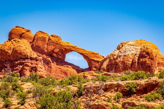 Skyline Arch mid-day, Arches National Park, Utah