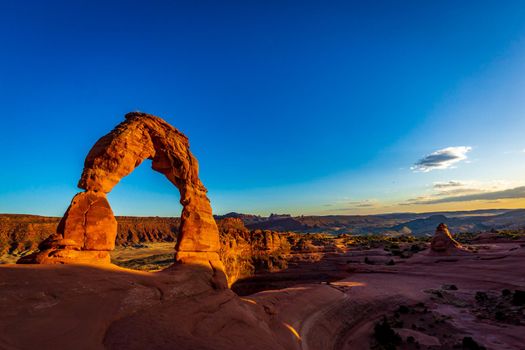 Delicate Arch near sunset, Arches National Park, Utah