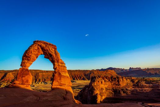 Delicate Arch near sunset, Arches National Park, Utah