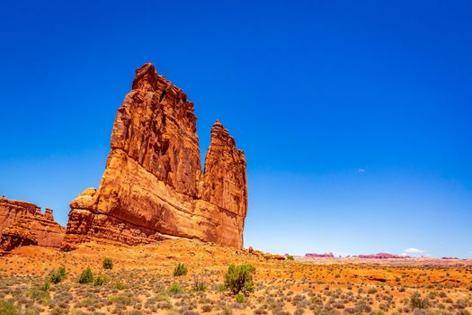 The Organ rock formation in Arches National Park, Utah