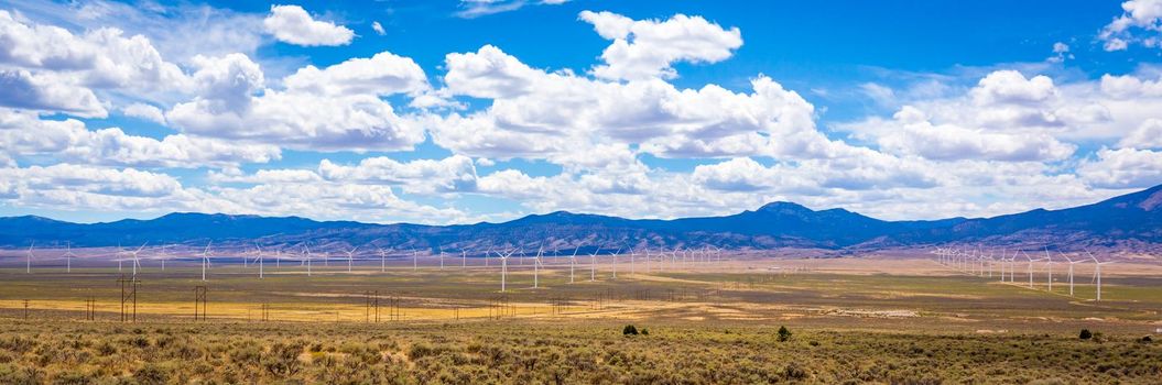 Wind turbines at Spring Valley Wind Farm, Nevada