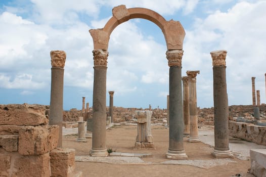 Archaeological Site of Sabratha, Libya - 10/31/2006:  The Theatre of the ancient Phoenician city of Sabratha