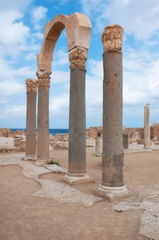 Archaeological Site of Sabratha, Libya - 10/31/2006:  The Theatre of the ancient Phoenician city of Sabratha