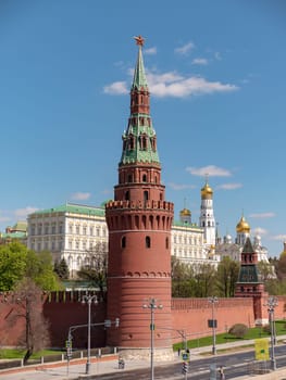 Moscow Kremlin embankment view of the Great Kremlin Palace.