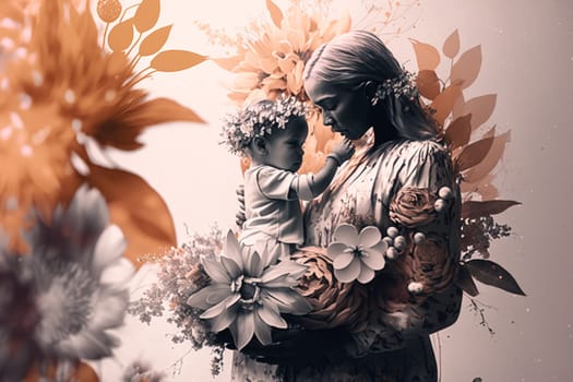 Happy mother's day. One of the most important events, the relationship between parents and their children, care and responsibility, love and devotion, child and adult, pregnancy. mother.