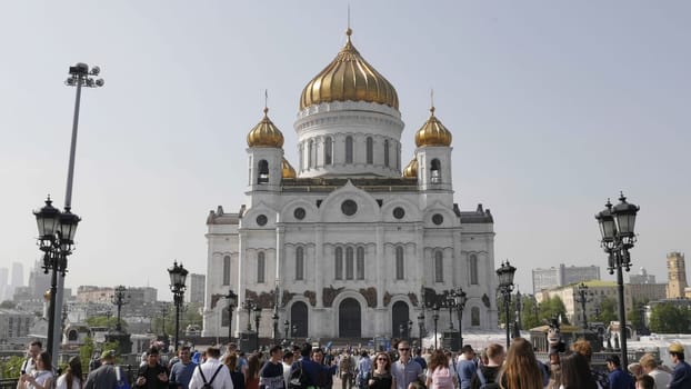 MOSCOW - MAY 17 2019: Orthodox Church of Christ the Savior In spring day on May 17, 2019 in Moscow, Russia.