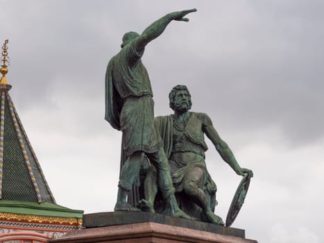 Dmitry Pozharsky and Kuzma Minin monument Russia.Moscow.