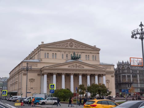 MOSCOW - OCTOBER 14: The Bolshoi Theater in Moscow, Russia on October 14, 2017 in Moscow, Russia.