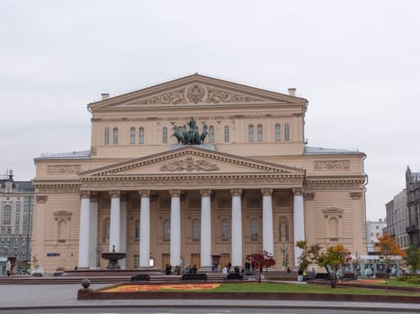 MOSCOW - OCTOBER 14: The Bolshoi Theater in Moscow, Russia on October 14, 2017 in Moscow, Russia.