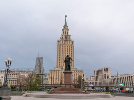 MOSCOW - OCTOBER 14: The Hilton Moscow Leningradskaya on October 14, 2017 in Moscow, Russia.