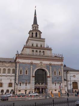 MOSCOW - OCTOBER 14: The building of the Kazan railway station on October 14, 2017 in Moscow, Russia.