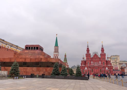 Moscow Red square, History Museum in Russia.