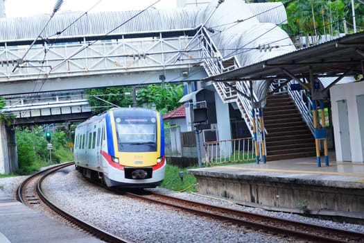Kuala Lumpur, Malaysia. March 5, 2023. MRT or Mass Rapid Transit train at the station. Street Photography Editorial.