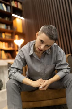 Portrait of a confident woman business leader during a break in the office.