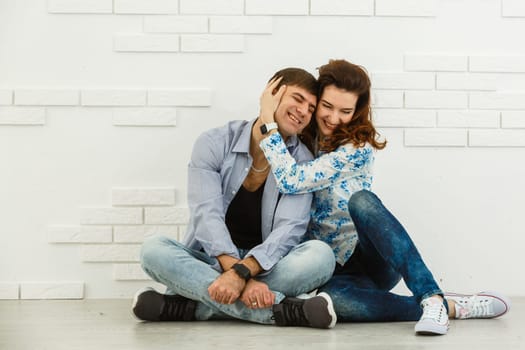 Young couple in love have fun i on new years eve or st valentines day