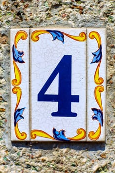 interesting plates with the number of a house in Istanbul.