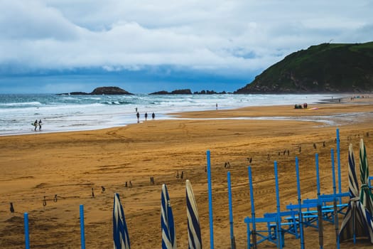 Sandy beach on the Atlantic Ocean coast, Spain