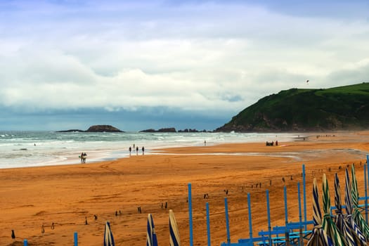 Sandy beach on the Atlantic Ocean coast, Spain