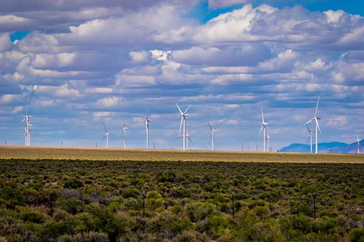 Wind turbines at Spring Valley Wind Farm, Nevada