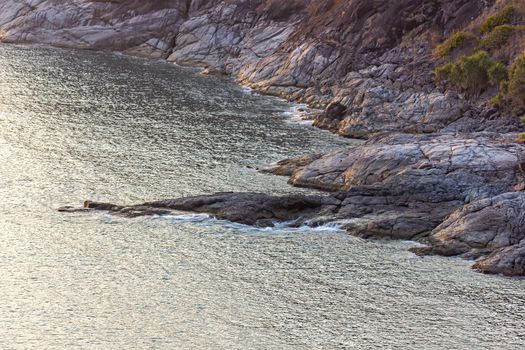 Rocks formed by limestone standing into the sea