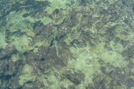 Shallow sea surface, see the limestone floor