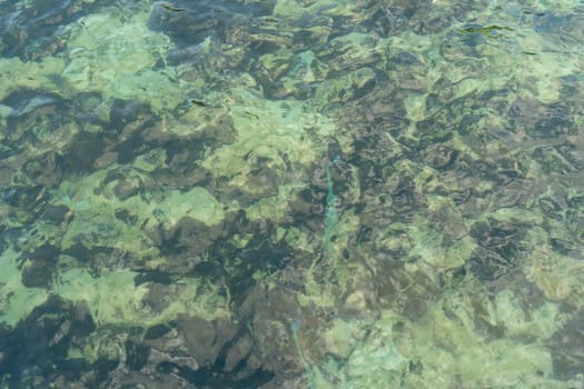 Shallow sea surface, see the limestone floor