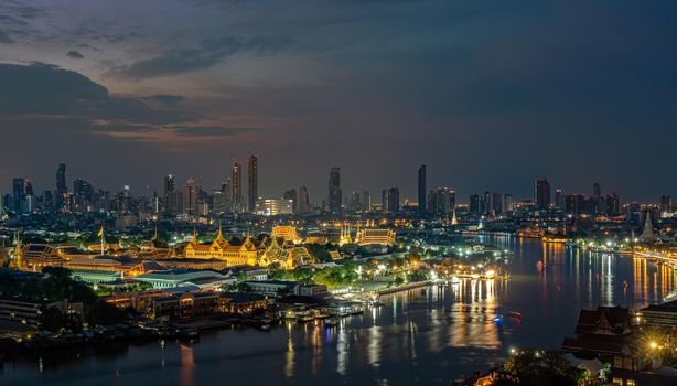 Grand Palace Capital city of Thailand With the Chao Phraya River Surrounding Rattanakosin Island