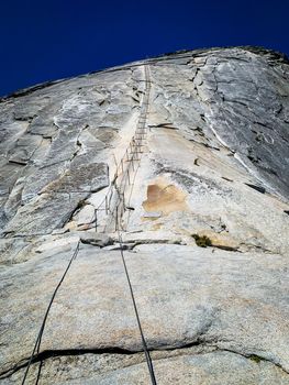 Half Dome cable in Yosemite National Park, California