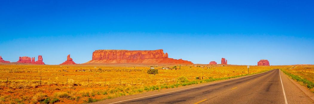 Late afternnon view in Monument valley Navajo Tribal Park, Navajo Nation