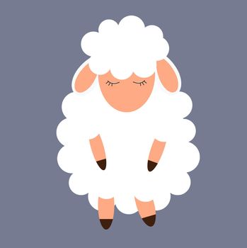 Cute little sheep. vector illustration. EPS10