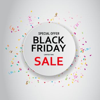 Black Friday Sale Banner Template. Vector Illustration EPS10